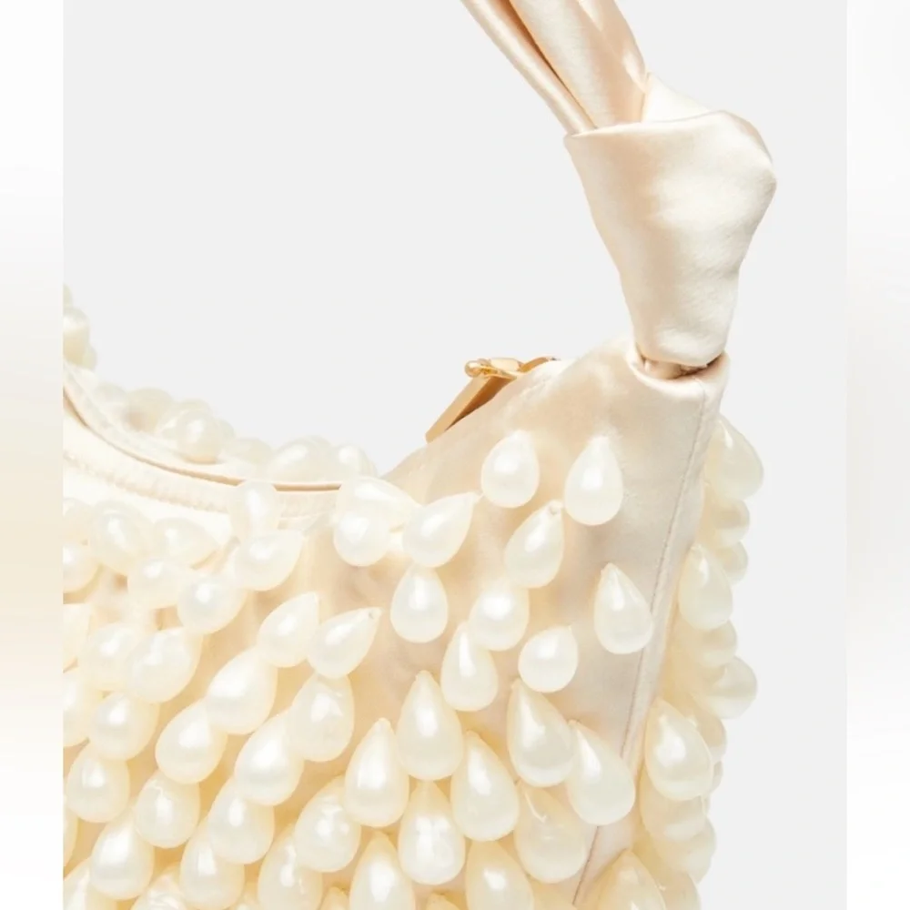 🌺🎉HP🌺 NWT Cult Gaia Gia Satin Shoulder Bag Ivory - Picture 15 of 16